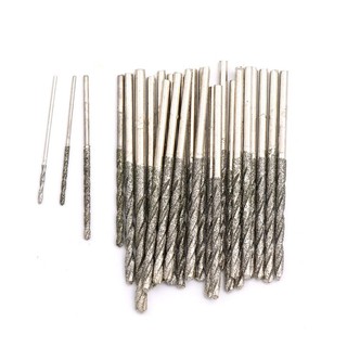 Mũi khoan xoắn tráng kim cương 0.8mm 1mm 1.2mm 1.5mm 1.8mm 2mm 2.5mm 3mm 3.5mm 4mm cho trang sức thủy tinh Jade Straight Shank