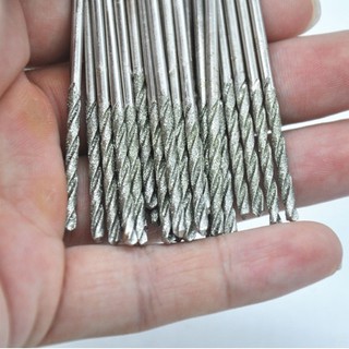 Mũi khoan xoắn tráng kim cương 0.8mm 1mm 1.2mm 1.5mm 1.8mm 2mm 2.5mm 3mm 3.5mm 4mm cho trang sức thủy tinh Jade Straight Shank