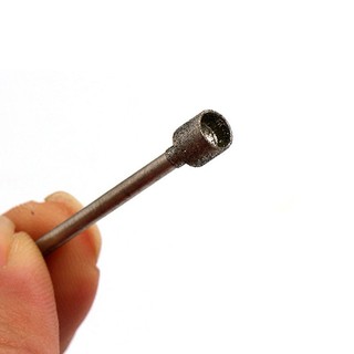 0.8mm-5mm Quay Kim Cương Burr Lõi Khoan Bit Khắc 2.35mm Chân Cho Đá Thủy Tinh Ngọc Khắc Mài Đầu Rỗng Dụng Cụ Quay