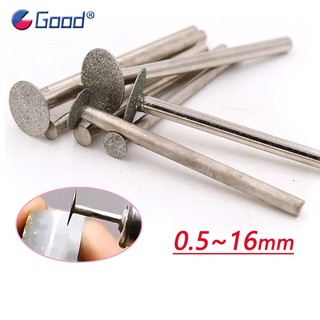Siêu Mỏng T Đầu Shank Kim Cương Gắn Điểm Đá Hổ Phách Ngọc Khắc Ba Lan Công Cụ Xoay 2.35 / 3mm Shank
