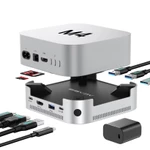 ACASIS 10Gpbs MINI Enclosure Docking station Tương thích với Thunderbolt 4 / 3 USB-C với HDMI, SD / TF 3.0, 4xUSB-A 3.1, 2xM.2 & 30W PD Sạc cho Mac mini / trạm nối máy tính xách tay — ảnh 1