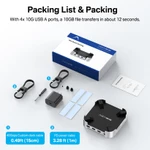 ACASIS 10Gpbs MINI Enclosure Docking station Tương thích với Thunderbolt 4 / 3 USB-C với HDMI, SD / TF 3.0, 4xUSB-A 3.1, 2xM.2 & 30W PD Sạc cho Mac mini / trạm nối máy tính xách tay — ảnh 8
