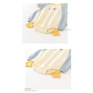 Sơ Sinh Bé Trai Bé Gái Hoạt Hình Dễ Thương Vịt Nhỏ Lắp Áo Liền Quần Mềm Mại Cotton (0-24 tháng)