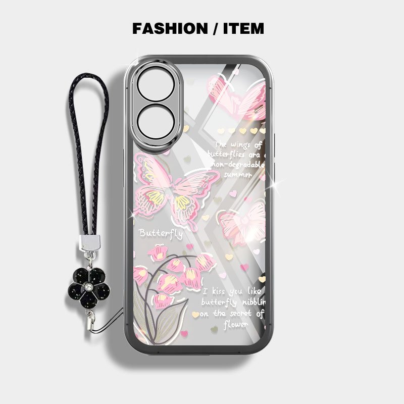 YBD Cho OPPO A78 4G 5G A79 A38 A18 A58 A60 A1X A2X A2 5G Ốp Điện Thoại Mùa Xuân Tươi Bướm Trắng