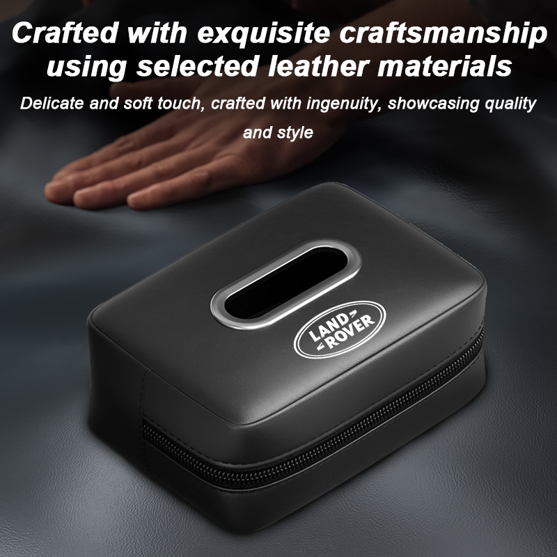 1 Chiếc Da Ô Tô Khăn Giấy Ốp Lưng Co Giãn Dây Đeo Khăn Ăn Xe Hơi Giá Đỡ Cho Land Rover Range Rover Evoque Velar Freelander Defender Discovery