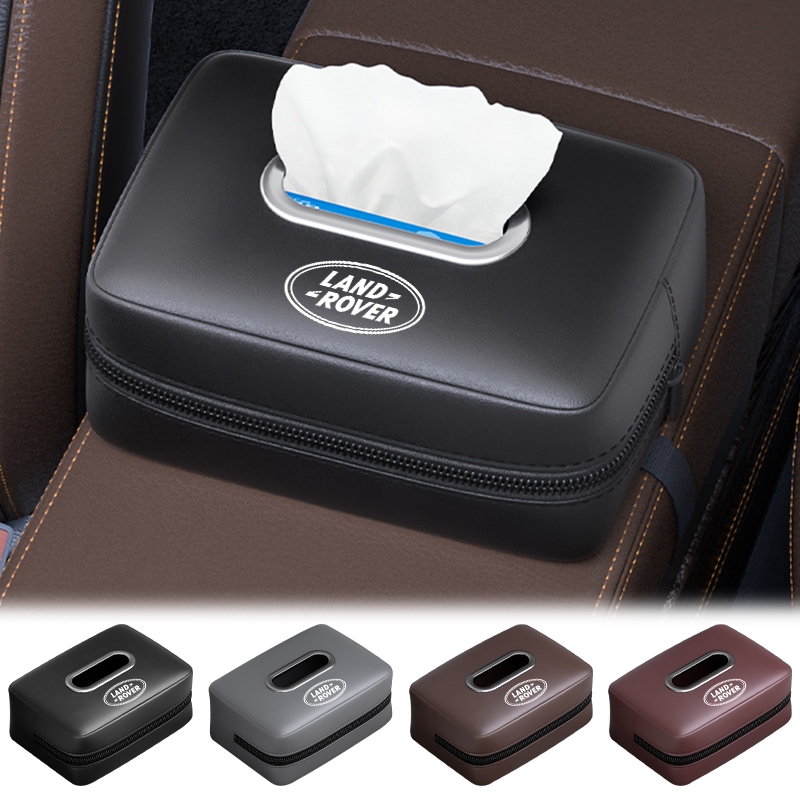 1 Chiếc Da Ô Tô Khăn Giấy Ốp Lưng Co Giãn Dây Đeo Khăn Ăn Xe Hơi Giá Đỡ Cho Land Rover Range Rover Evoque Velar Freelander Defender Discovery