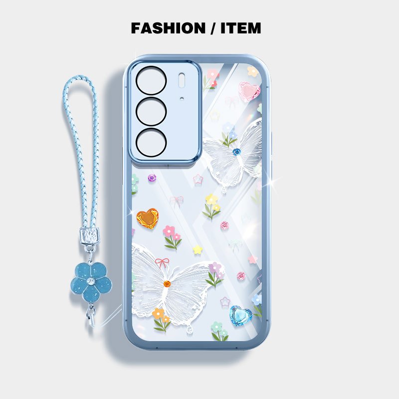 YBD Cho OPPO A5 2025 5G A5i Pro Ốp Lưng Điện Thoại Mùa Xuân Tươi Trắng Bướm