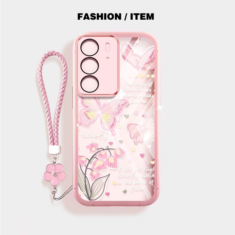 YBD Cho OPPO A5 2025 5G A5i Pro Ốp Lưng Điện Thoại Mùa Xuân Tươi Trắng Bướm