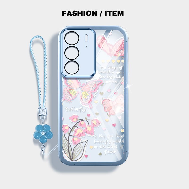 YBD Cho OPPO A5 2025 5G A5i Pro Ốp Lưng Điện Thoại Mùa Xuân Tươi Trắng Bướm