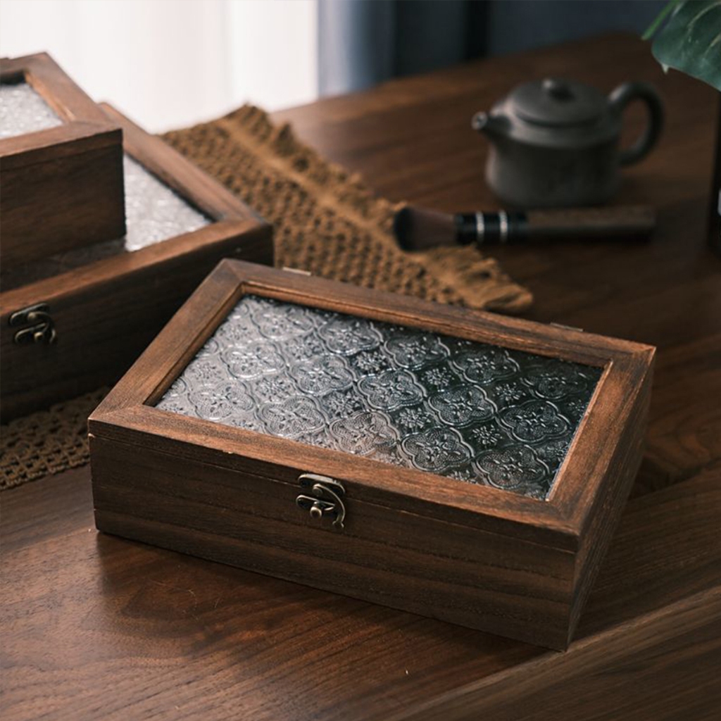 Hộp Bảo Quản Bằng Gỗ Có Nắp Thủy Tinh Hộp Đựng Đồ Trang Trí Nhỏ Hộp Bảo Quản Trang Sức Nhăn Quà Tặng Và Trang Trí Nhà Cửa