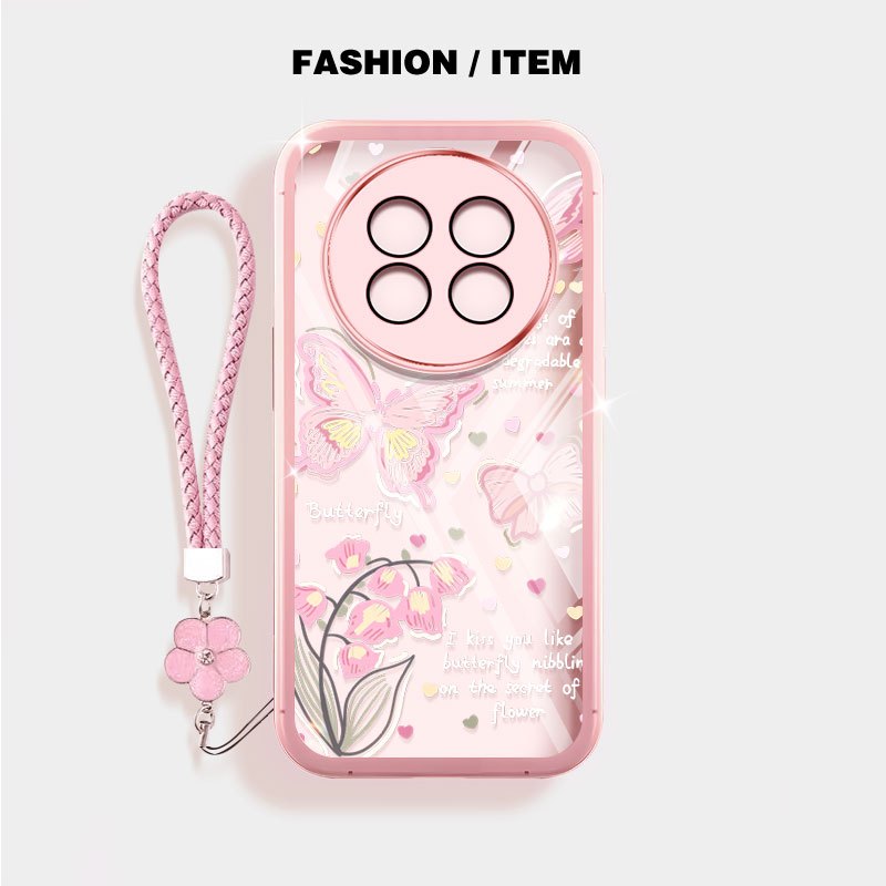 YBD Cho Realme 12 Pro + Realme 12 12X Realme 13 5G Realme 12 Pro C65 5G Narzo 70X N65 Vỏ Điện Thoại Mùa Xuân Tươi Bướm Trắng