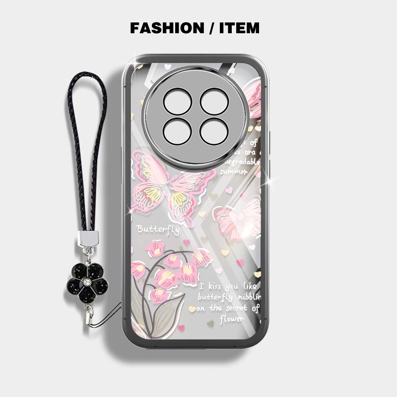 YBD Cho Realme 12 Pro + Realme 12 12X Realme 13 5G Realme 12 Pro C65 5G Narzo 70X N65 Vỏ Điện Thoại Mùa Xuân Tươi Bướm Trắng