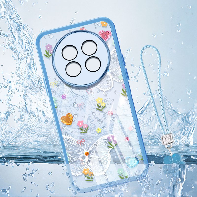YBD Cho Realme 12 Pro + Realme 12 12X Realme 13 5G Realme 12 Pro C65 5G Narzo 70X N65 Vỏ Điện Thoại Mùa Xuân Tươi Bướm Trắng