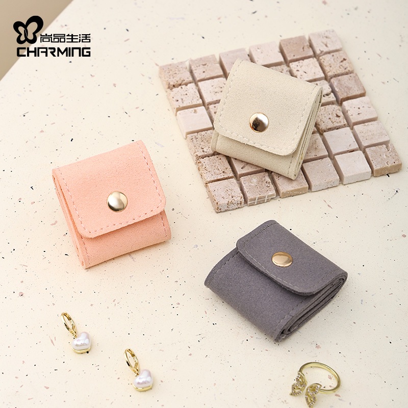CASEGRACE Nhung Trang Sức Tổ Chức Cuộn Lên Túi Du Lịch Di Động Trang Sức Vỏ Vòng Cổ Bông Tai Hiển Thị Túi Bảo Quản