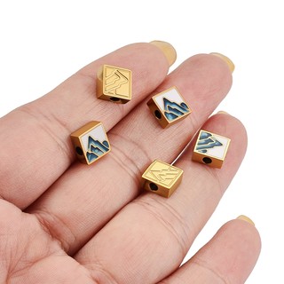 Mạ thép không gỉ với hạt xuyên lỗ chống thấm nước DIY phụ kiện vàng 18K
