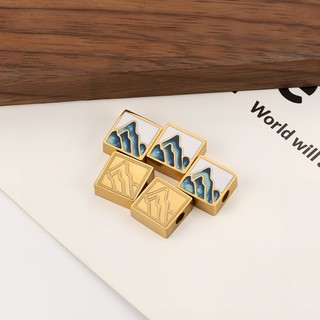 Mạ thép không gỉ với hạt xuyên lỗ chống thấm nước DIY phụ kiện vàng 18K