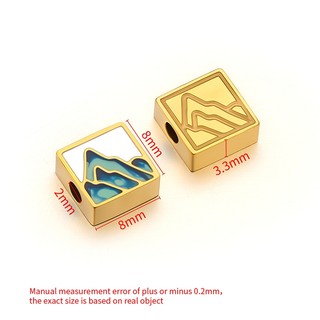 Mạ thép không gỉ với hạt xuyên lỗ chống thấm nước DIY phụ kiện vàng 18K