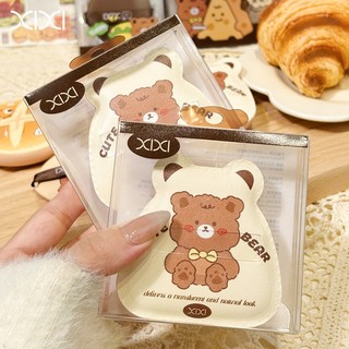 XIXI Gấu Dễ Thương Trang Điểm Puff - Khô / Ướt Kép Sử Dụng Bọt Biển Trang Điểm Mềm Co Giãn Làm Dày Nền Puff Nữ Mỹ Phẩm Dụng Cụ XX-01
