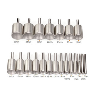 Đầu mài lõm hình cầu kim cương Ngọc hổ phách Hạt tròn đánh bóng Dụng cụ mài 3mm-25mm