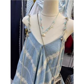Phong Cách Hàn Quốc Nữ Không Tay Sling Top Cổ Chữ V Ren Mùa Hè Áo