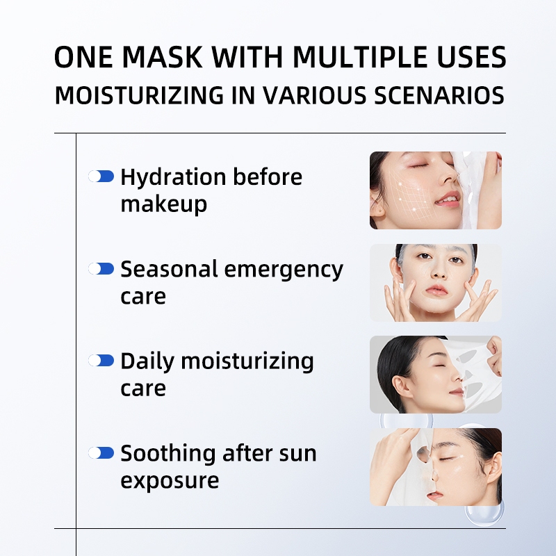 Mặt nạ dưỡng ẩm làm trắng đa chức năng/Mặt nạ dưỡng ẩm năng lượng sông băng/dưỡng ẩm da/giảm mẩn đỏ