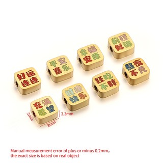 Phụ Kiện DIY 18K Mạ Vàng Thép Không Gỉ Chống Thấm Nước Đánh Bóng Qua Lỗ Hạt