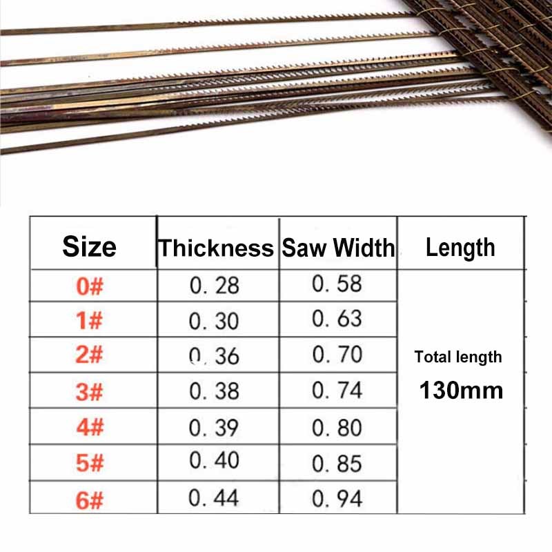 Lưỡi cưa dài 130mm Lưỡi cưa dây siêu mịn để cắt kim loại / Làm thủ công DIY / Chế biến gỗ / Dụng cụ cắt kim hoàn