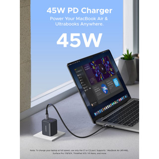 Củ sạc Ugreen 45W GaN 3 Cổng 2 USB C & 1 X527