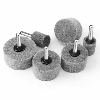 Bánh xe đánh bóng bằng sợi Nylon có chân cho phụ kiện dụng cụ quay Dremel 20 / 25 / 30 / 40 / 50mm