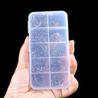 1000 Chiếc Móc Câu Thép Carbon Cao Sắc Nét Bền Lưỡi Câu Đá Thiết Bị Câu Cá Phụ Kiện