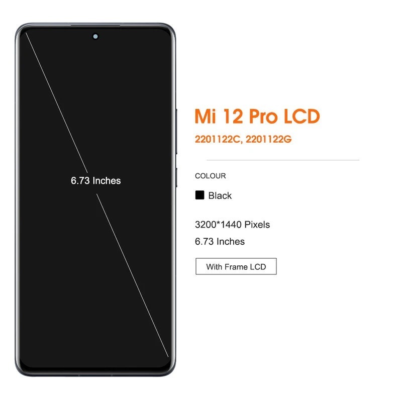 TFT Cho Xiaomi 12 Pro Màn Hình Hiển Thị LCD Bộ Số Hóa Cảm Ứng