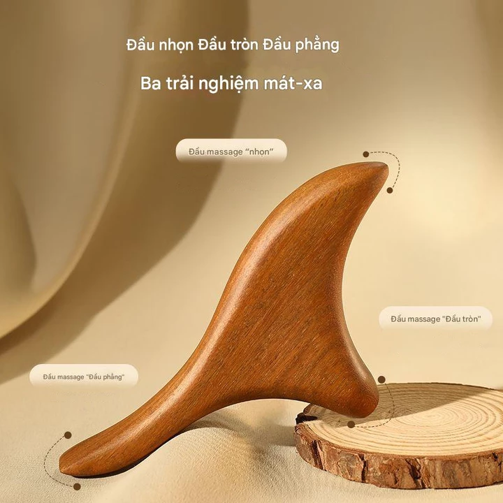Máy mát xa tay chân Thân gỗ Cổ Thư giãn tuần hoàn máu Máy mát xa tam giác Spa Phản xạ Massage Stick Dụng cụ trị liệu sức khỏe bằng gỗ Trị liệu đau cơ  – 5
