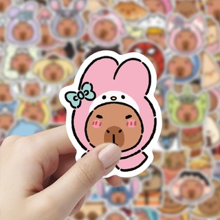 103 Chiếc Dễ Thương Capybara Động Vật Hoạt Hình Dán DIY Điện Thoại Laptop Notebook Miếng Dán Chống Thấm Nước
