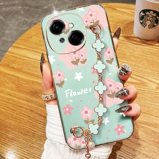 Ốp Điện Thoại YBD Cho Tecno Spark GO 1S Spark GO 1 Spark Go 2025 POP 9 4G KL4h Mạ Điện Ánh Sáng Sang Trọng Dây Treo Hoa Dây