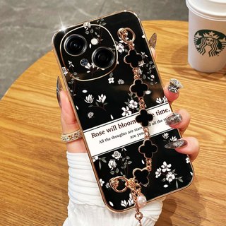 Ốp Điện Thoại YBD Cho Tecno Spark GO 1S Spark GO 1 Spark Go 2025 POP 9 4G KL4h Mạ Điện Ánh Sáng Sang Trọng Dây Treo Hoa Dây
