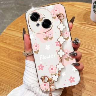 Ốp Điện Thoại YBD Cho Tecno Spark GO 1S Spark GO 1 Spark Go 2025 POP 9 4G KL4h Mạ Điện Ánh Sáng Sang Trọng Dây Treo Hoa Dây