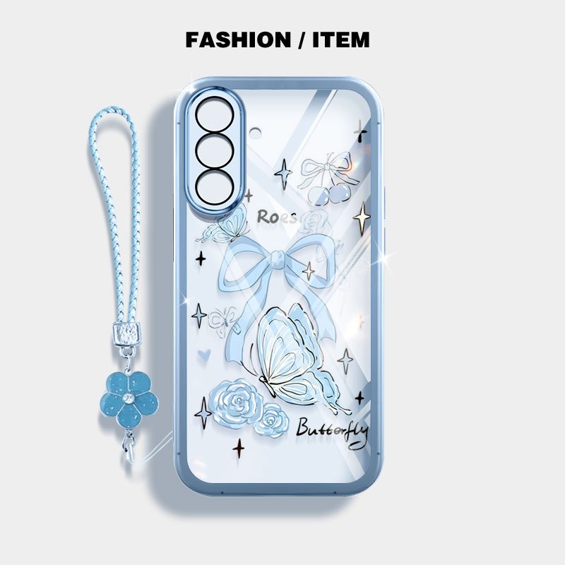 YBD Cho Samsung Galaxy A56 A36 A24 A25 A26 A34 A35 A54 A55 4G 5G Ốp Lưng Điện Thoại Cô Gái Xinh Đẹp Nơ Dễ Thương