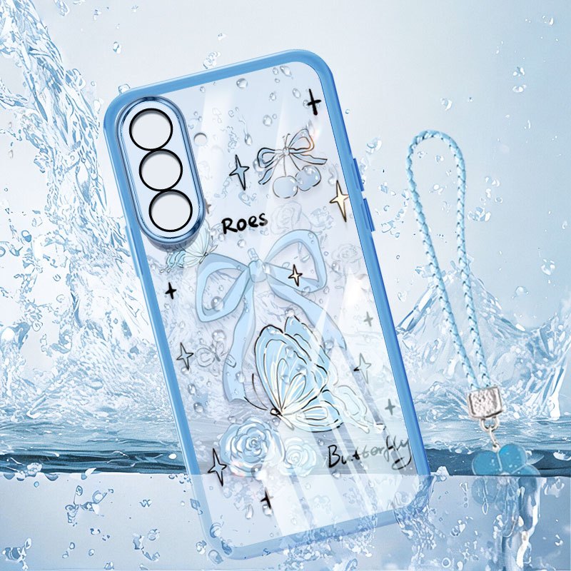 YBD Cho Samsung Galaxy A56 A36 A24 A25 A26 A34 A35 A54 A55 4G 5G Ốp Lưng Điện Thoại Cô Gái Xinh Đẹp Nơ Dễ Thương
