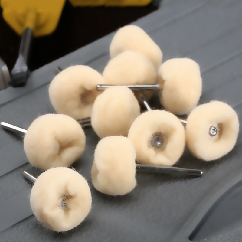 Đầu đánh bóng len Mini 2,35 / 3mm Chân đạp Bánh xe đánh bóng Bàn chải khoan Dụng cụ mài mòn quay Chi tiết ô tô Phụ kiện làm sạch