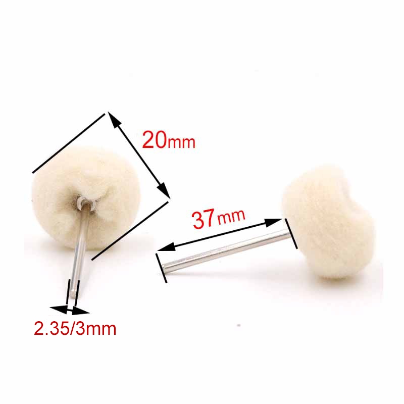 Đầu đánh bóng len Mini 2,35 / 3mm Chân đạp Bánh xe đánh bóng Bàn chải khoan Dụng cụ mài mòn quay Chi tiết ô tô Phụ kiện làm sạch