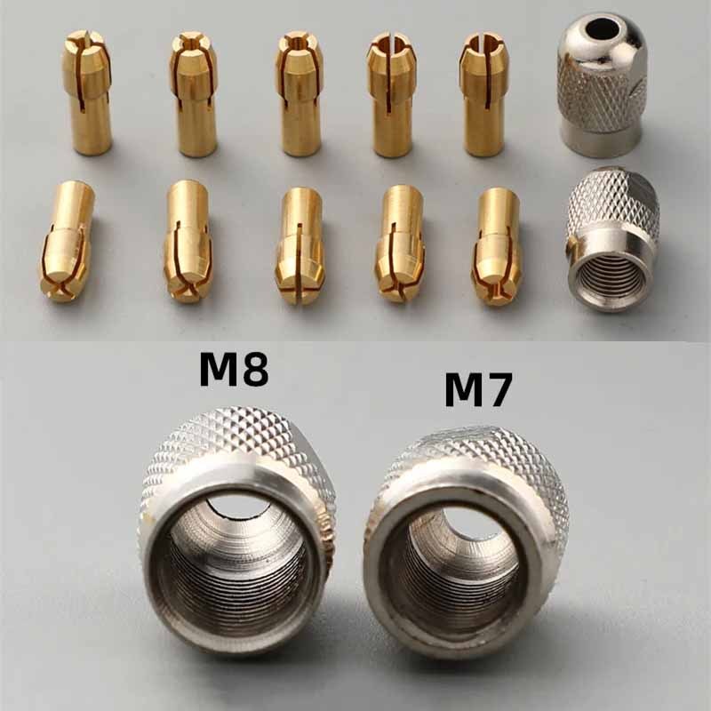 Mini Khoan Collet Chuck 0.5mm-3.2mm Đồng Chucks Adapter Cho Dremel Dụng Cụ Quay Phụ Kiện Dụng Cụ Điện