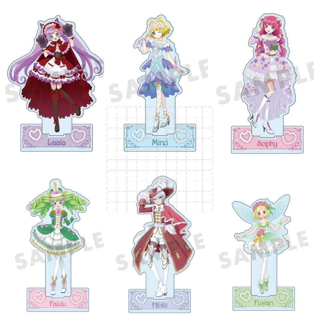 PriPara Idol World Kỷ niệm 10 năm - Falulu, Sophie, Nanmire, Lala Acrylic Stand Anime Hình Merch
