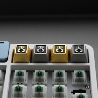 Marios Metal Personal Keycaps PBT Dye-sub Cherry R4 Profile Keycap Custom Keycaps Tương thích với Cherry Gateron MX Switch