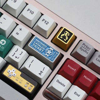 Marios Metal Personal Keycaps PBT Dye-sub Cherry R4 Profile Keycap Custom Keycaps Tương thích với Cherry Gateron MX Switch