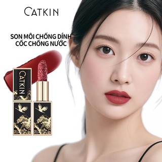 CATKIN Rouge Khắc Son Môi (Lâu Dài Son Bóng Sắc Tố Cao Son Môi Chống Thấm Nước Họa Tiết Mờ)