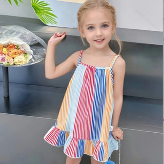 Váy yếm sọc dọc bé gái mùa hè Váy đi biển thoáng mát,chất cotton mềm mại,  mặc chơi/đi biển/du lịch