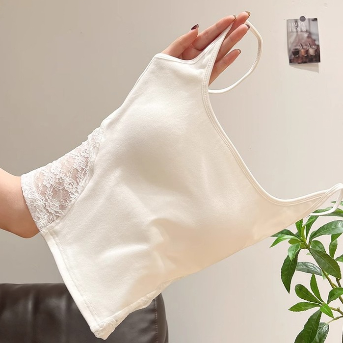 Áo yếm khâu ren rỗng gợi cảm kiểu Mỹ có đệm ngực cho nữ