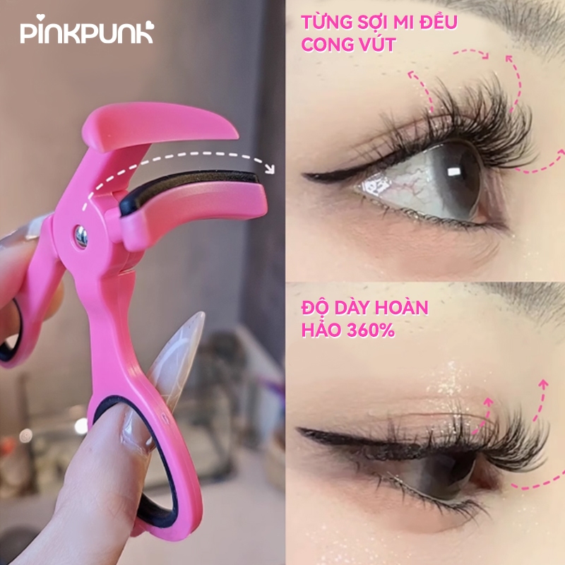 Pinkpunk Curler lông mi góc không chết 360 ° không chết mà không có mí mắt