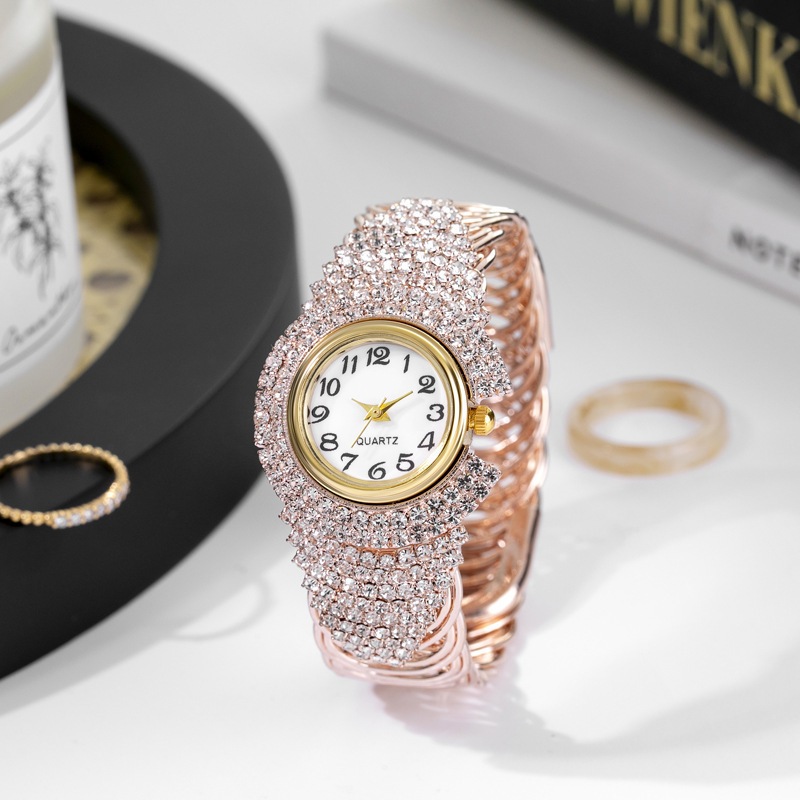 Đồng hồ nữ Đồng hồ nữ thời trang Full Diamond Đồng hồ thạch anh nữ thông thường đa năng