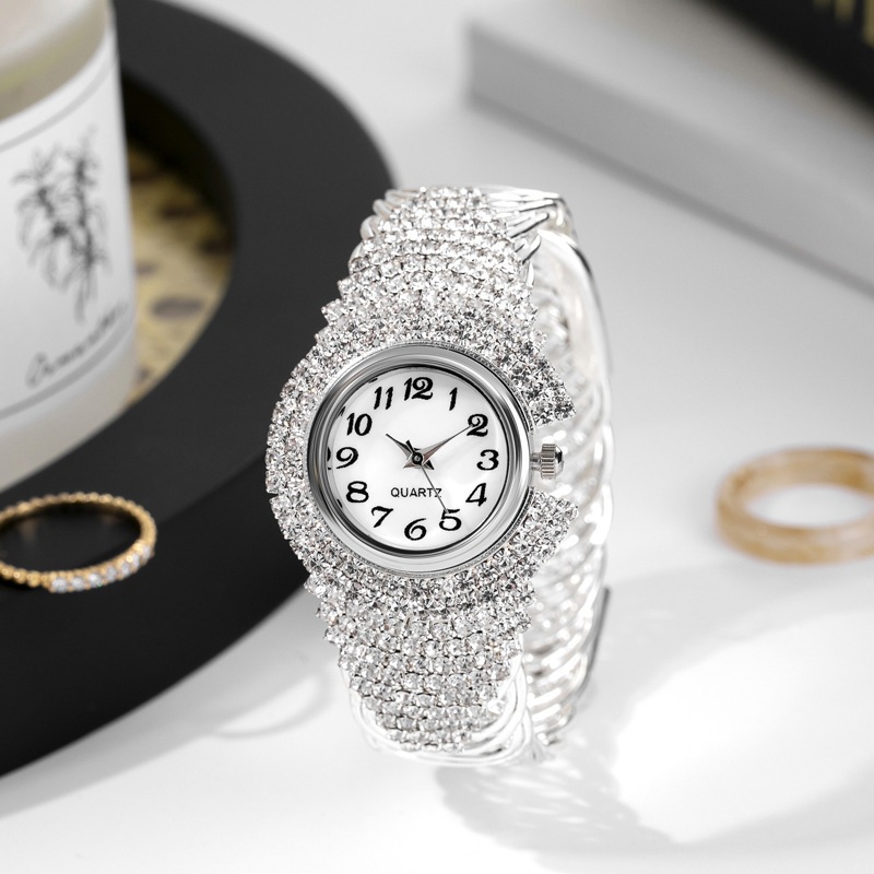 Đồng hồ nữ Đồng hồ nữ thời trang Full Diamond Đồng hồ thạch anh nữ thông thường đa năng